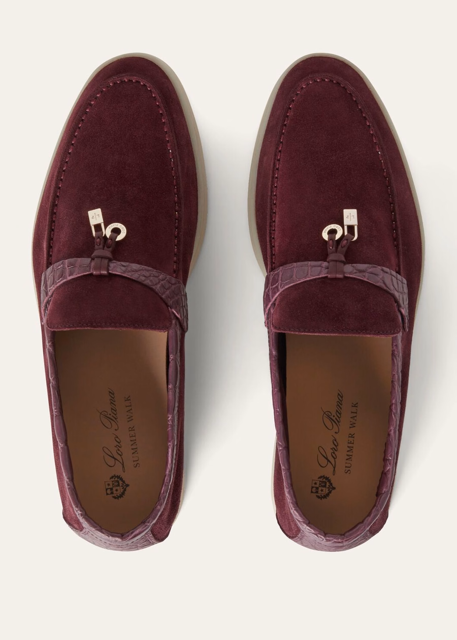 Mocassim Summer Charms Walk em camurça cor ameixa selvagem