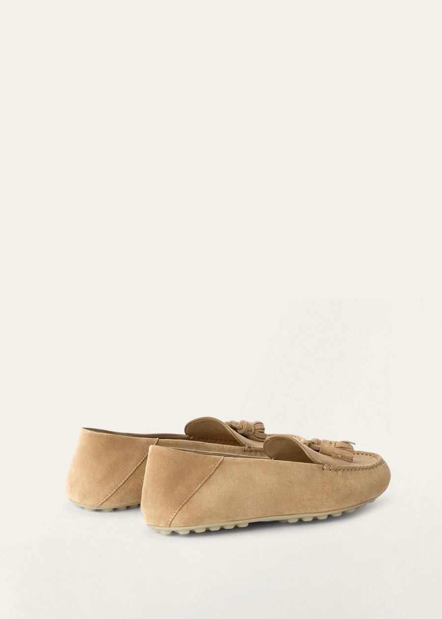 Mocassim Dot Sole Walk em camurça de cabra e manteiga de caju