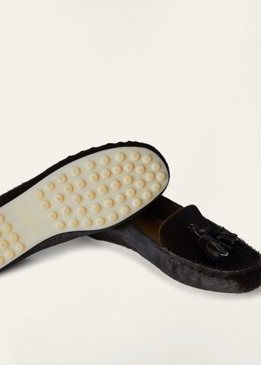 Mocassim Dot Sole Walk em pele de vitelo, cor chocolate