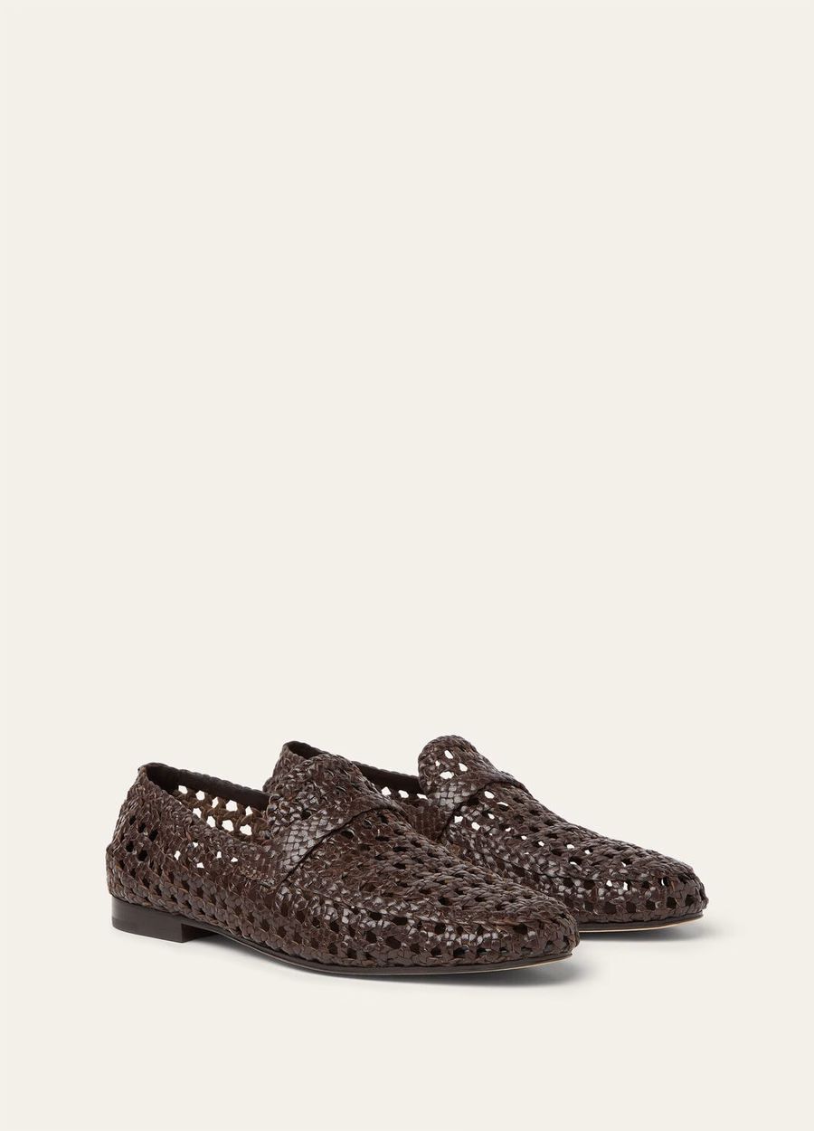 Leon Loafer em pele de cabra castanha clara