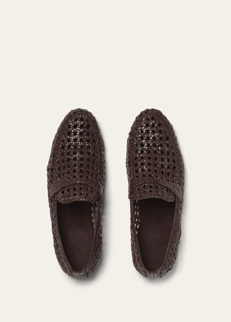 Leon Loafer em pele de cabra castanha clara