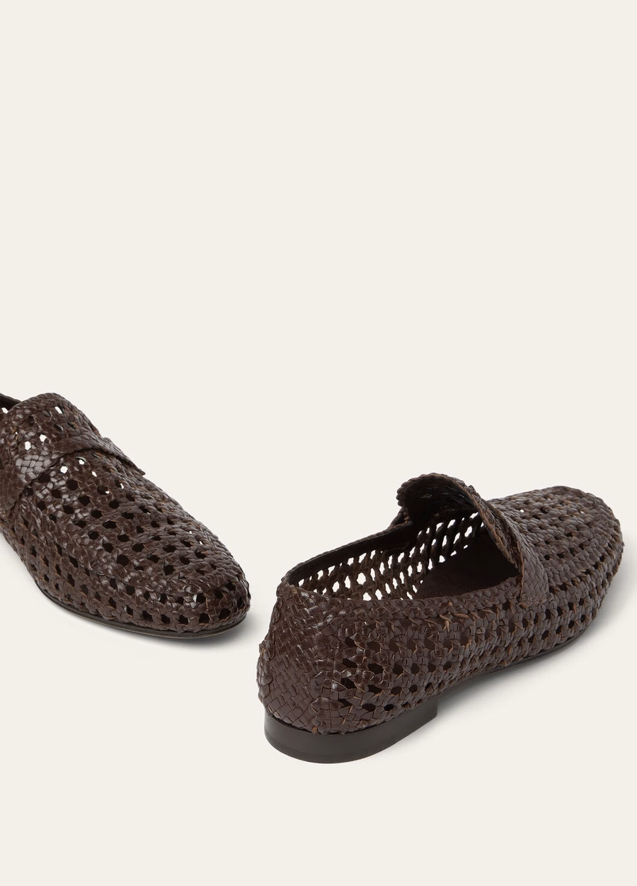 Leon Loafer em pele de cabra castanha clara