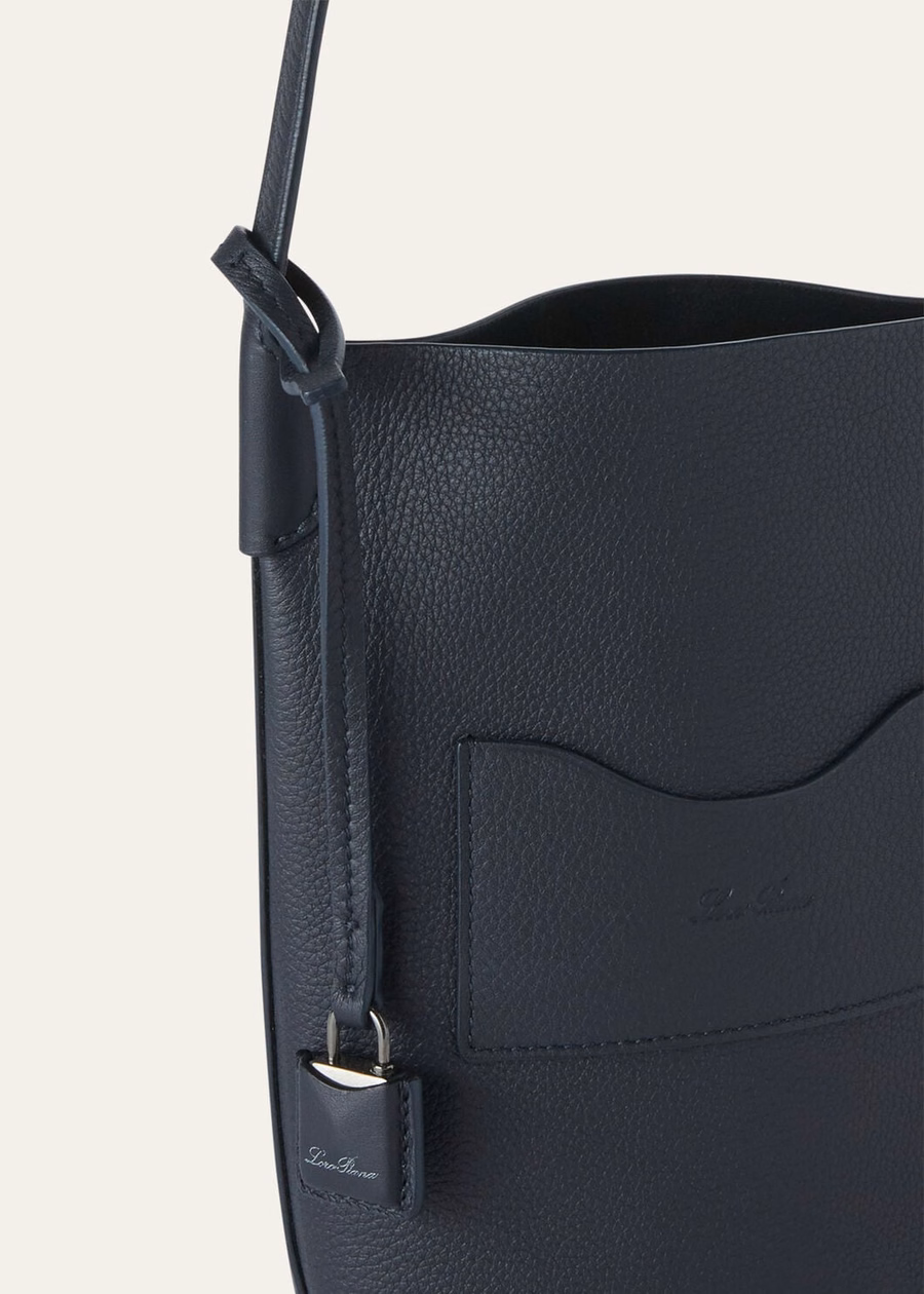 Capa para celular Bale em couro de bezerro azul marinho/ônix
