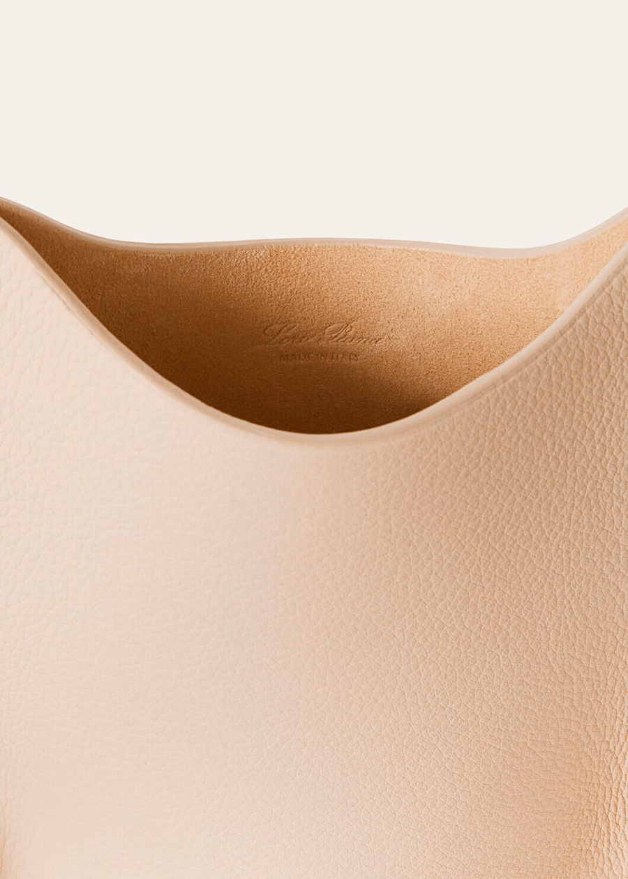 Capa para celular Bale em couro de bezerro granulado, cor creme mel/dourado sol
