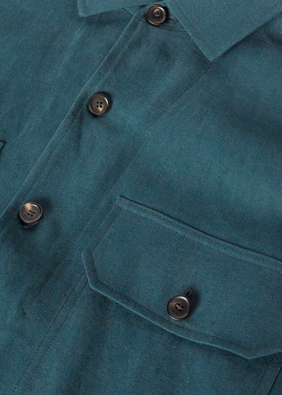 Camisa Vincenzo Extra na cor verde-mar profundo