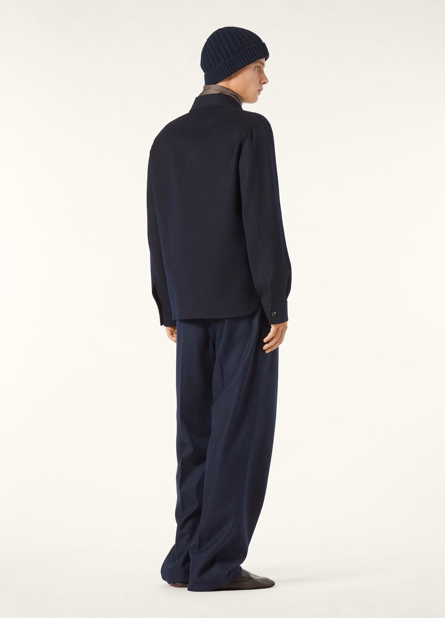 Camisa oversized azul marinho Jim Cashmere
