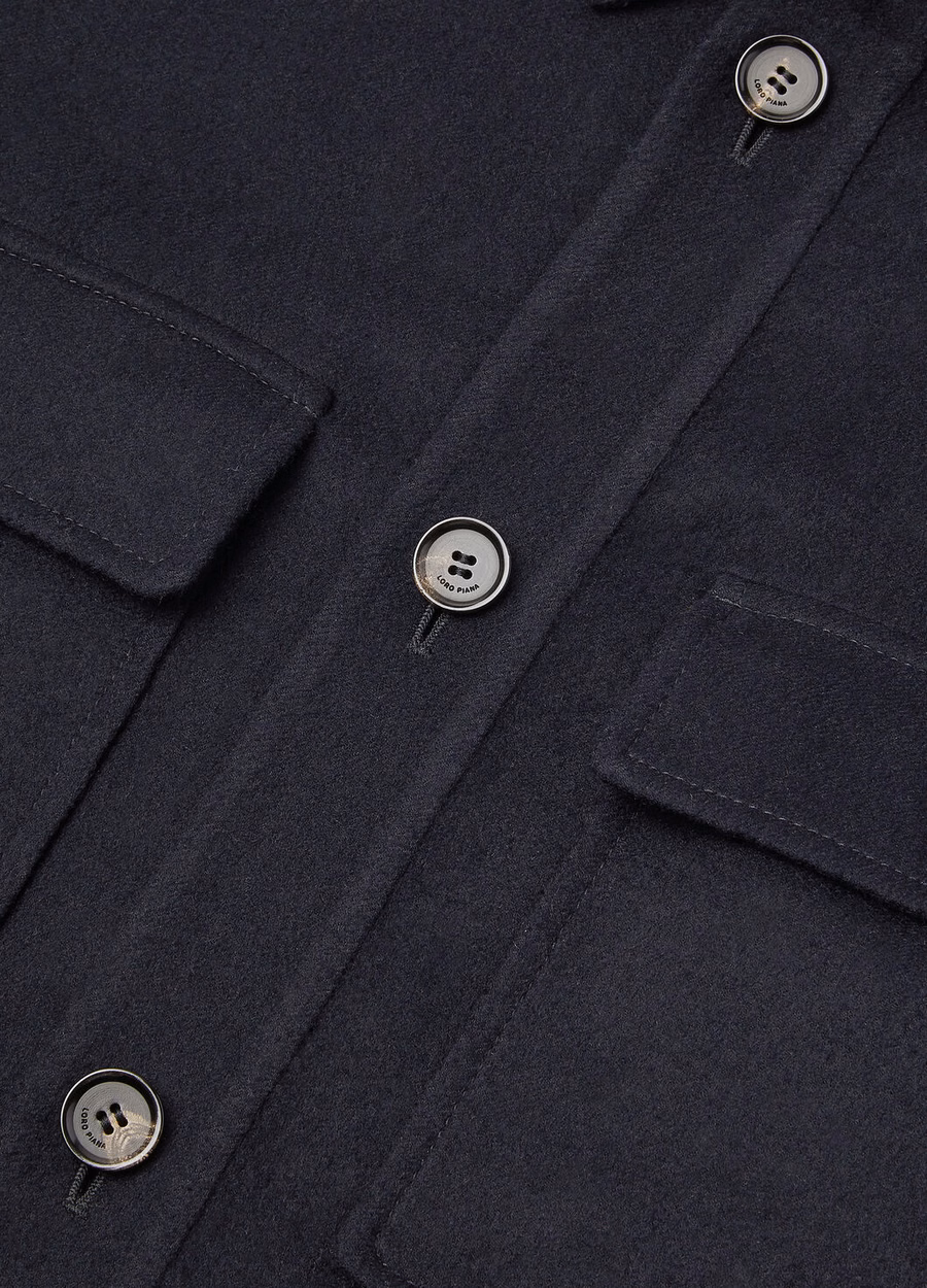 Camisa oversized azul marinho Jim Cashmere