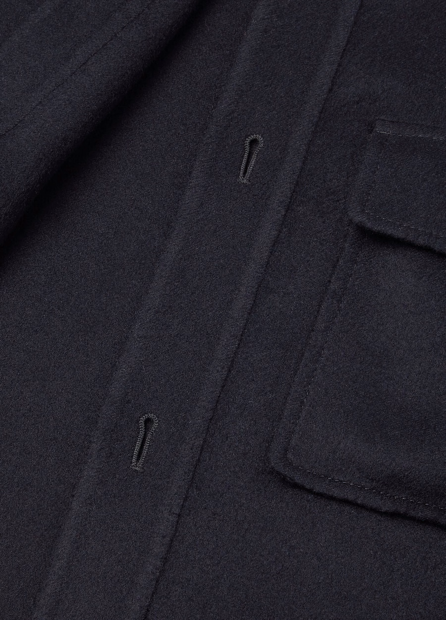 Camisa oversized azul marinho Jim Cashmere