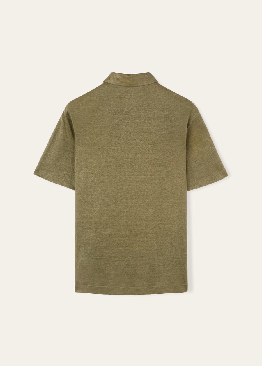 Camisa polo verde-pântano