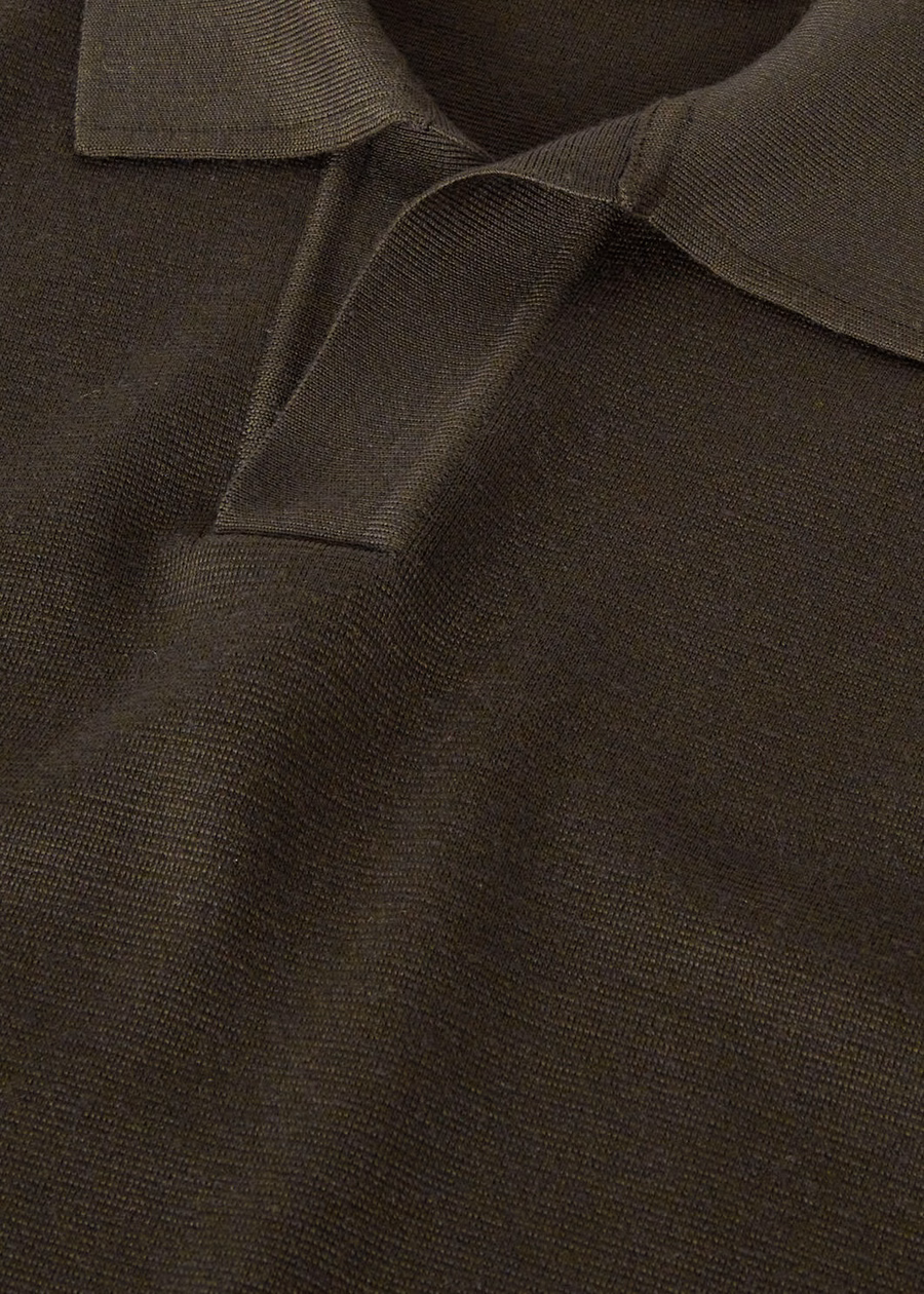 Camisa polo Wish® Wool Pine Grove com botões