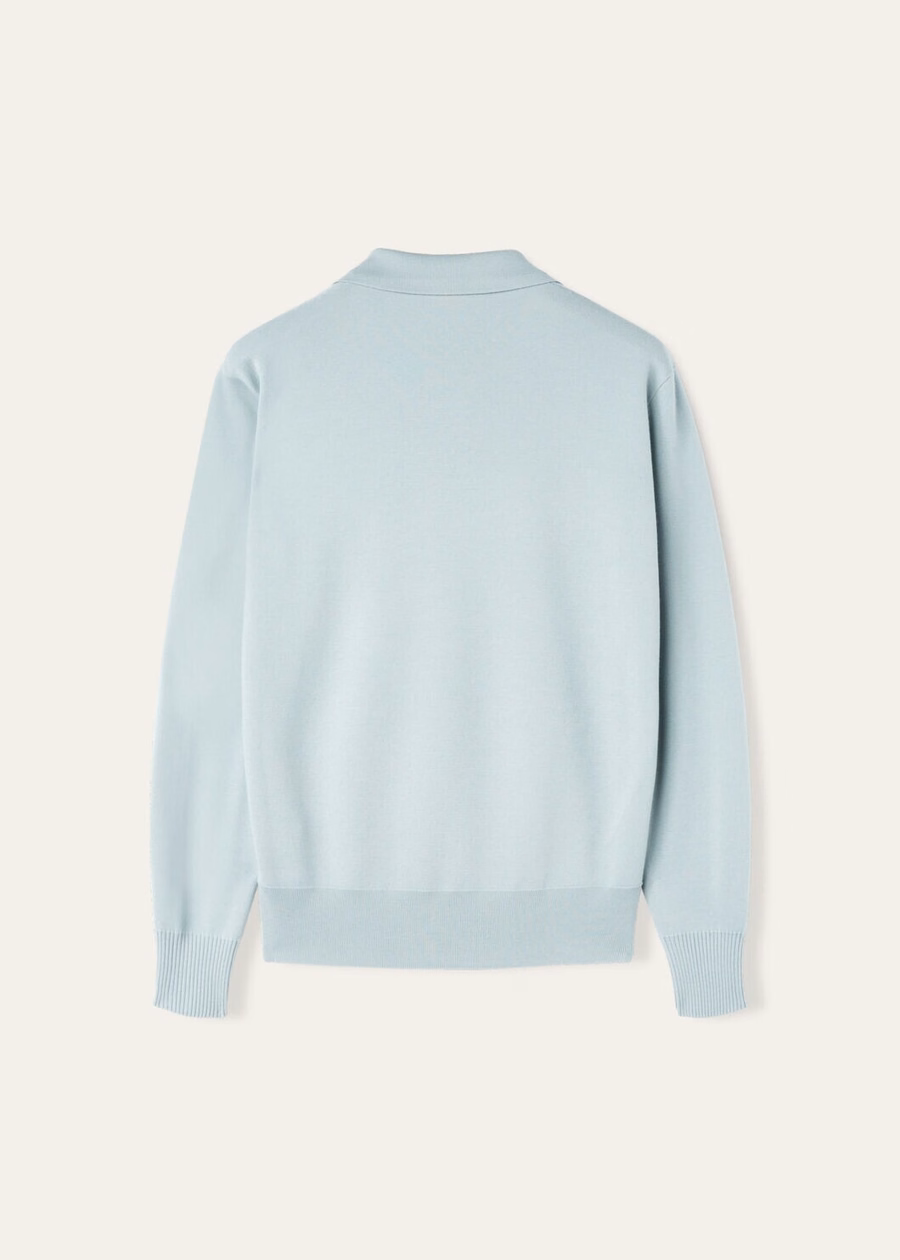 Camisa polo Wish® Wool Minty Breeze com botões