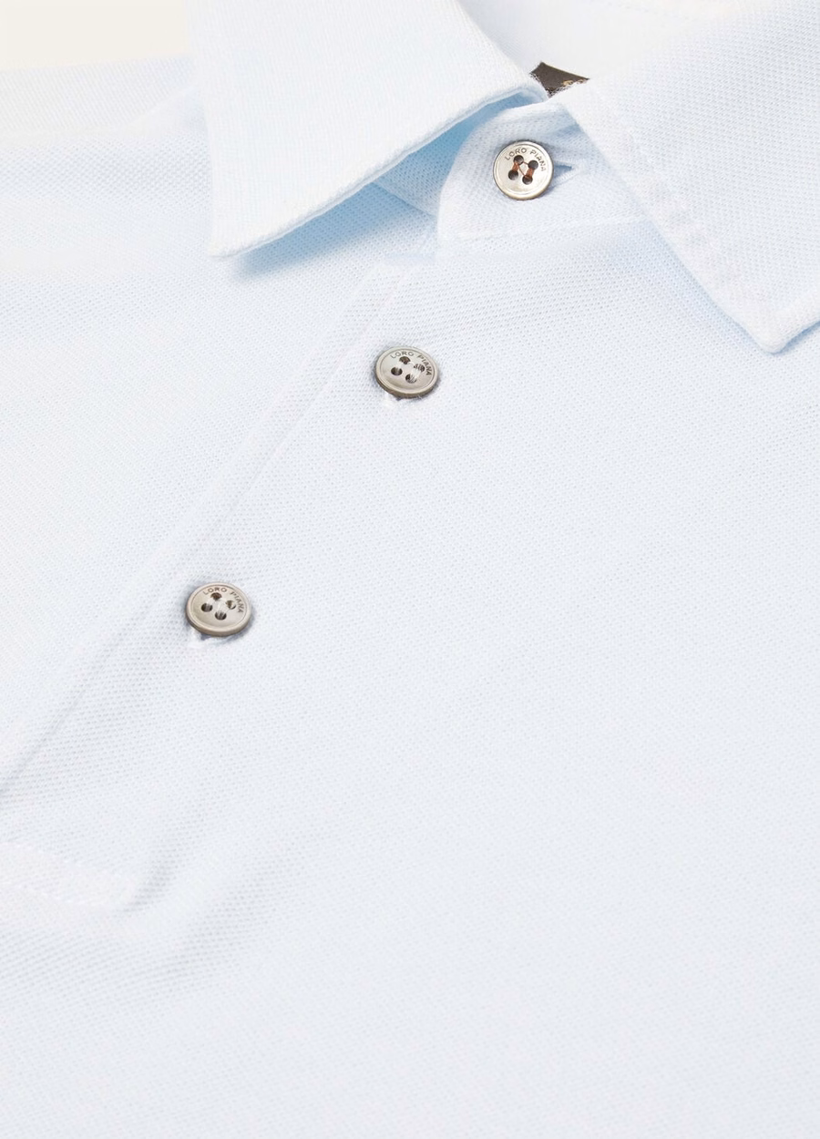 Camisa polo de algodão Delicate Sky