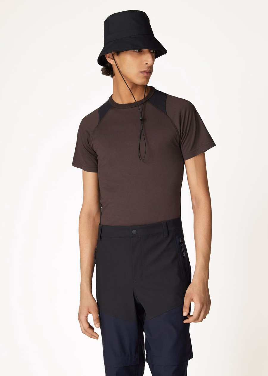 Camiseta Supramonte de microfibra de algodão marrom