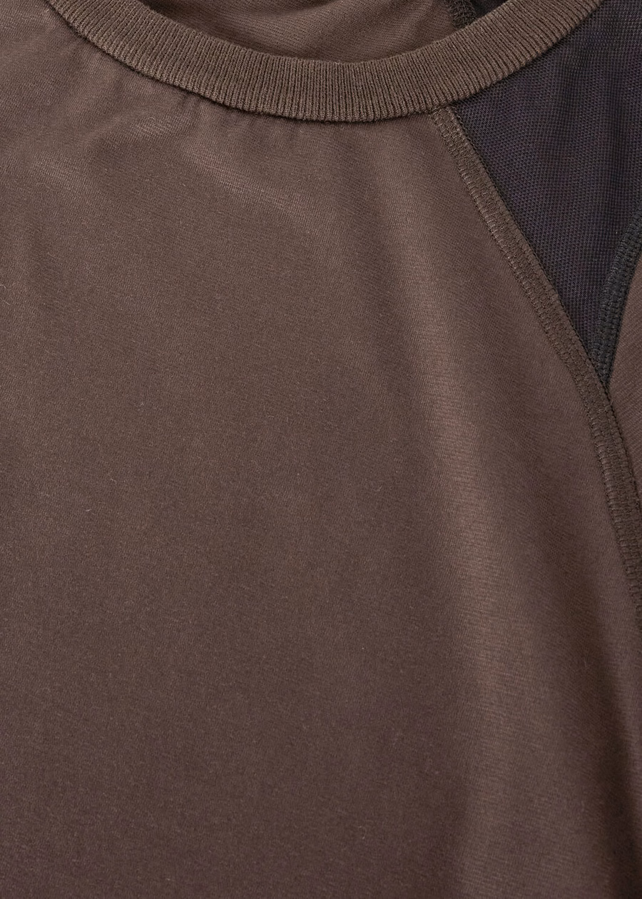 Camiseta Supramonte de microfibra de algodão marrom
