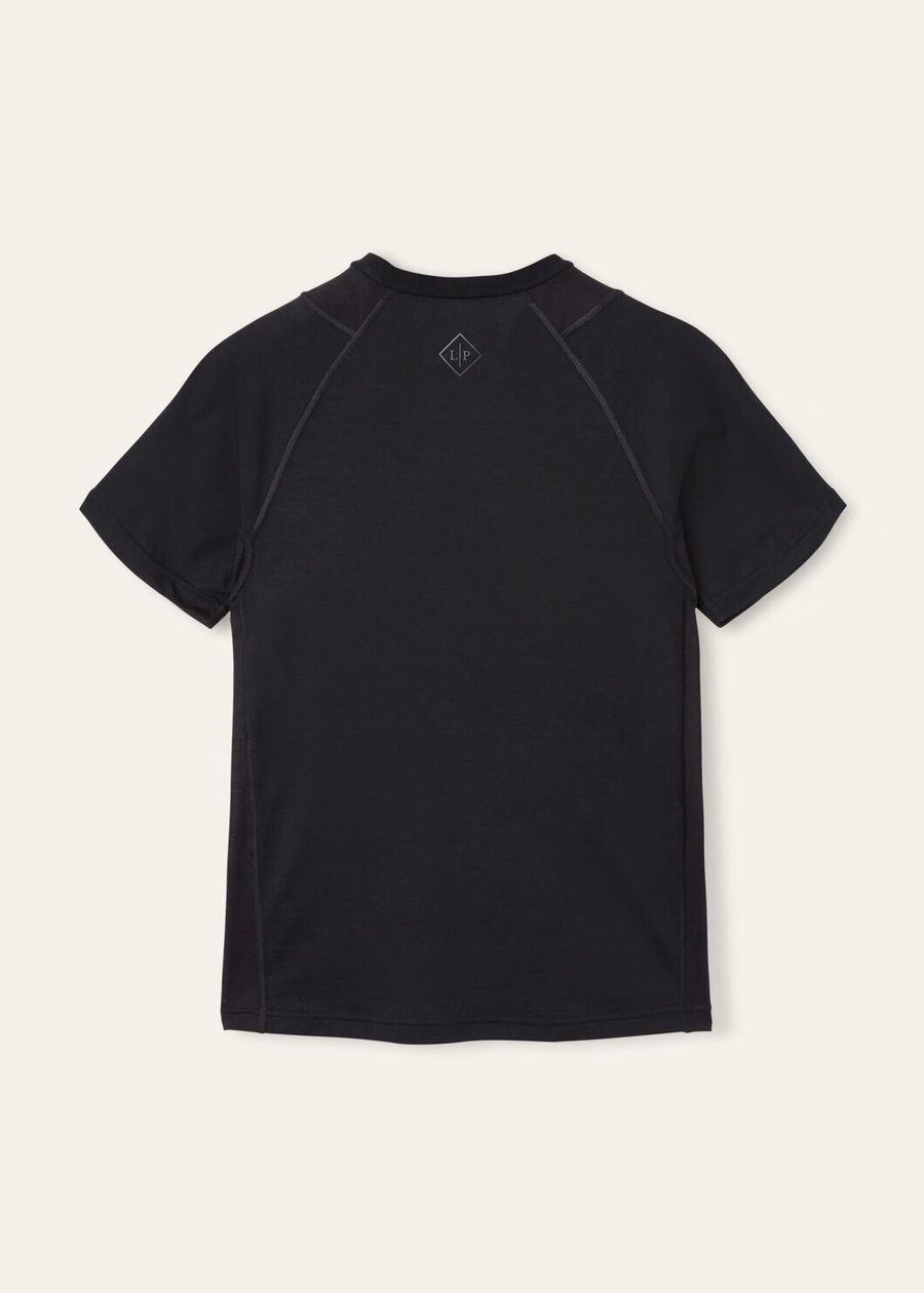 Camiseta Supramonte de microfibra de algodão preta