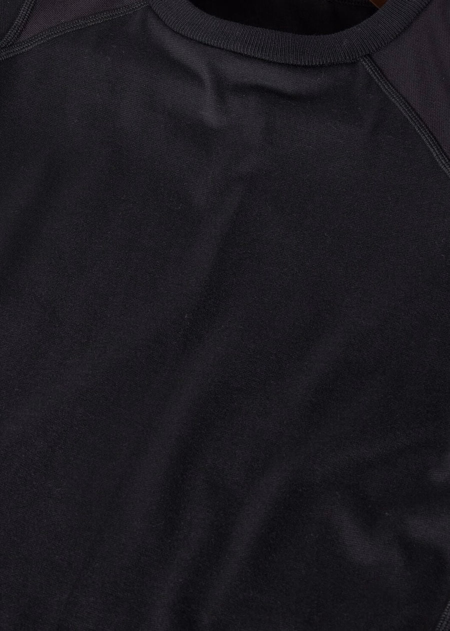 Camiseta Supramonte de microfibra de algodão preta