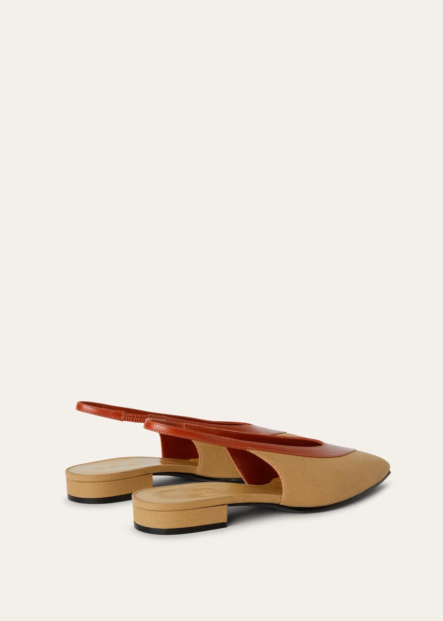 Rebecca Slingback Algodão Hinoki Wood/Deep Kummel