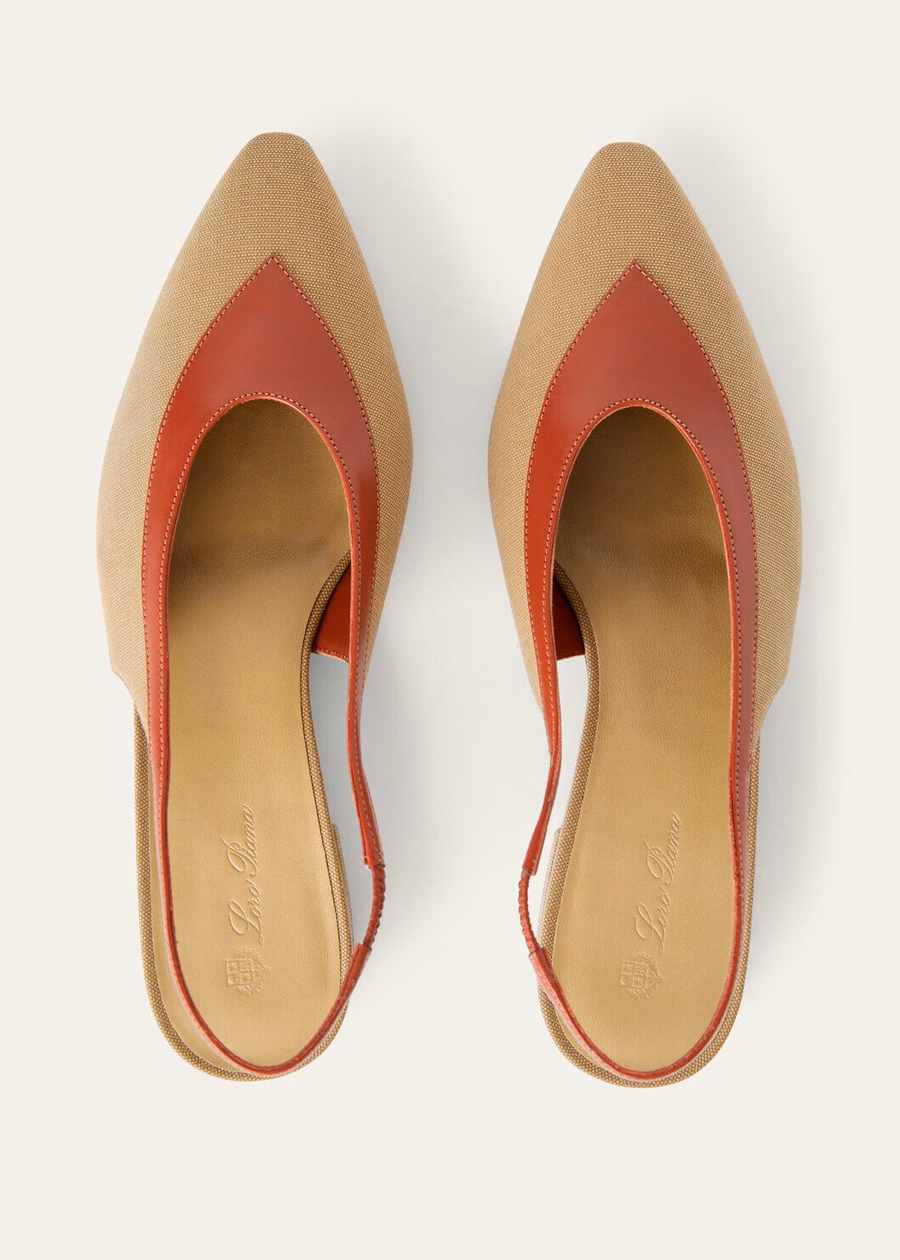 Rebecca Slingback Algodão Hinoki Wood/Deep Kummel