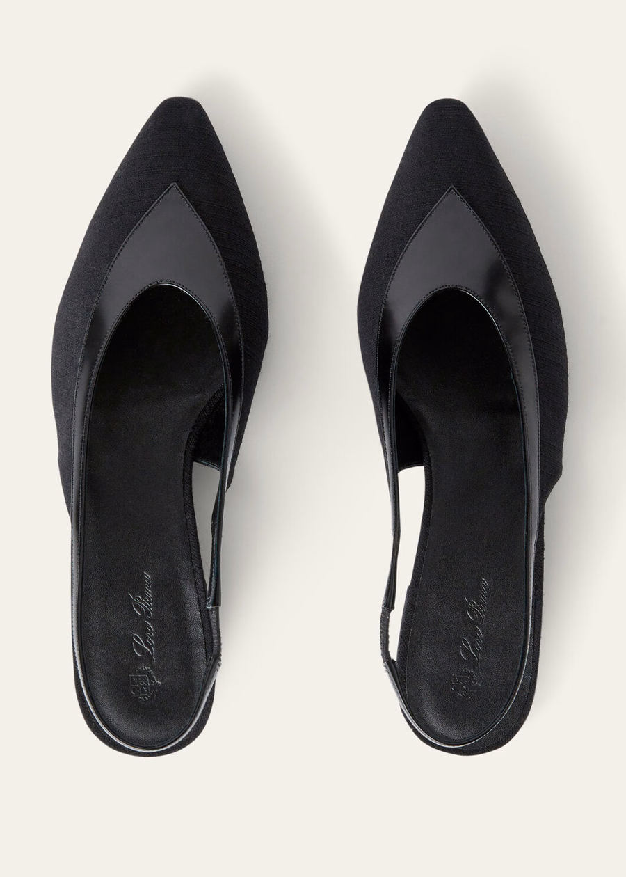 Rebecca Slingback em lã virgem preta