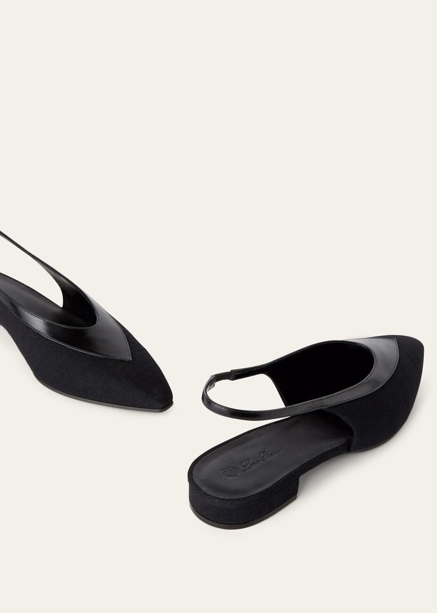 Rebecca Slingback em lã virgem preta