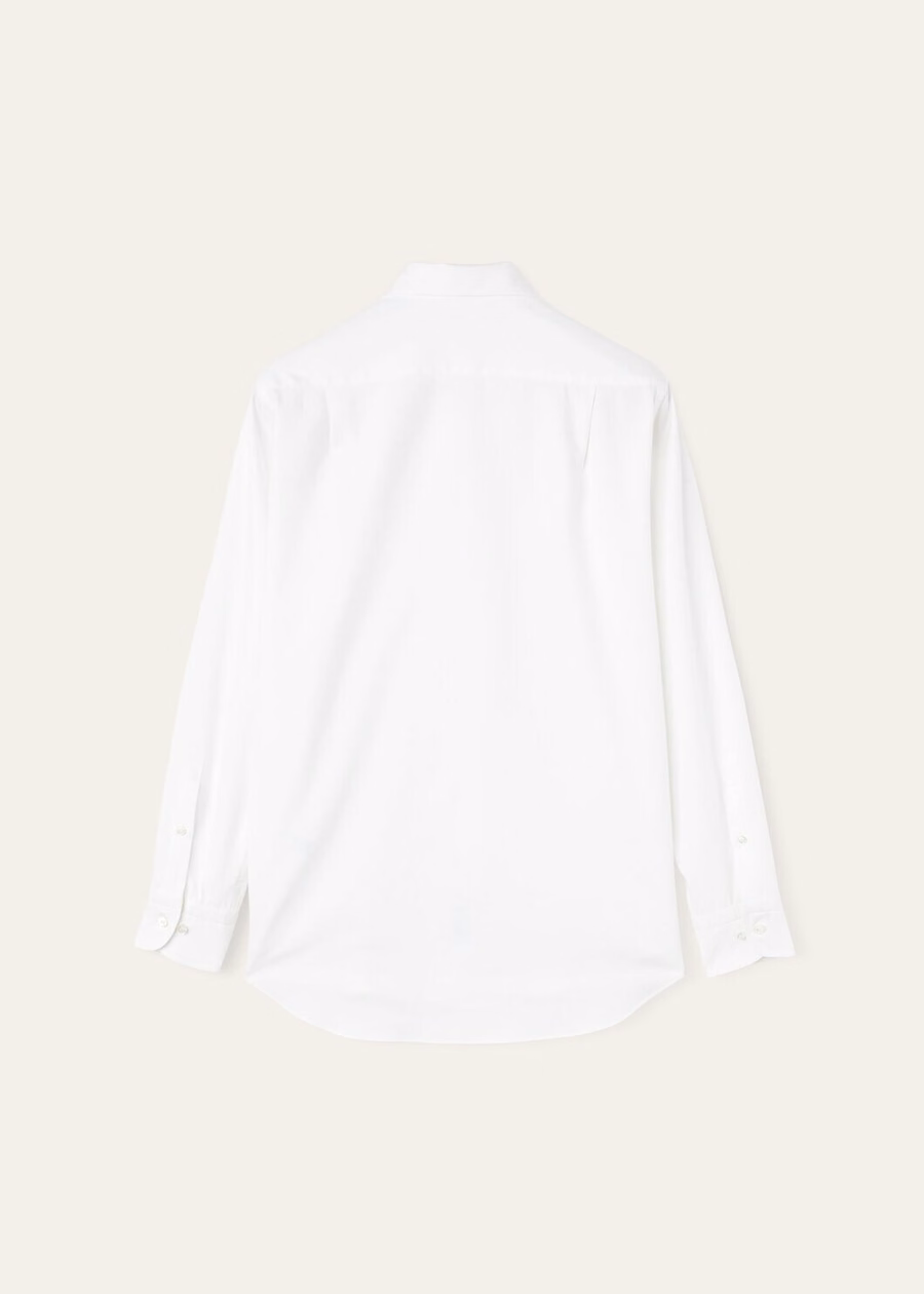 Camisa de algodão Andre, branca ótica