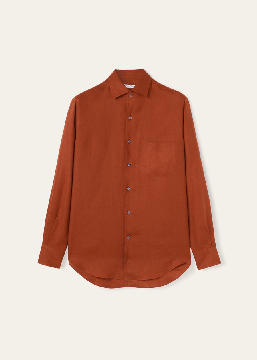 Camisa Andre em cúrcuma escura