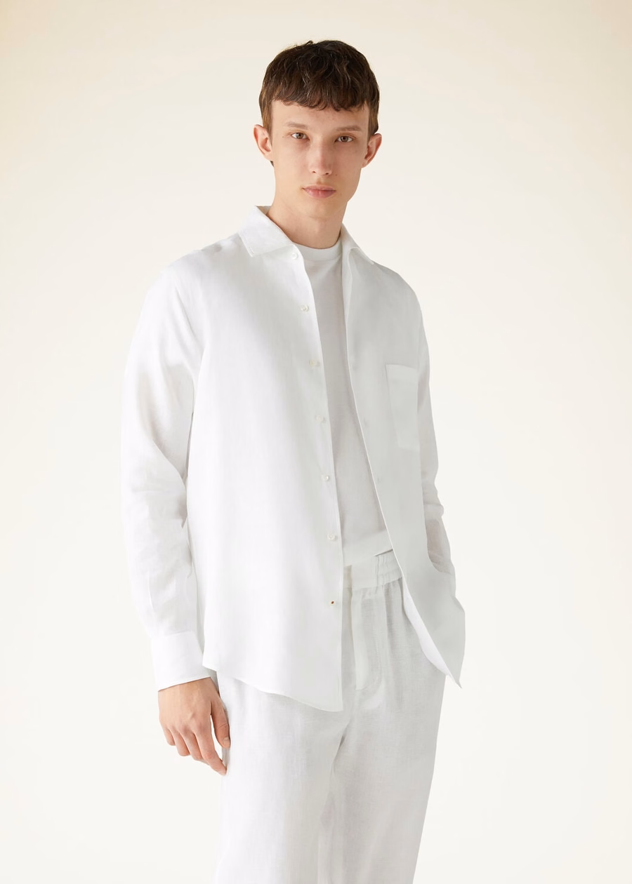 Camisa Andre em branco óptico