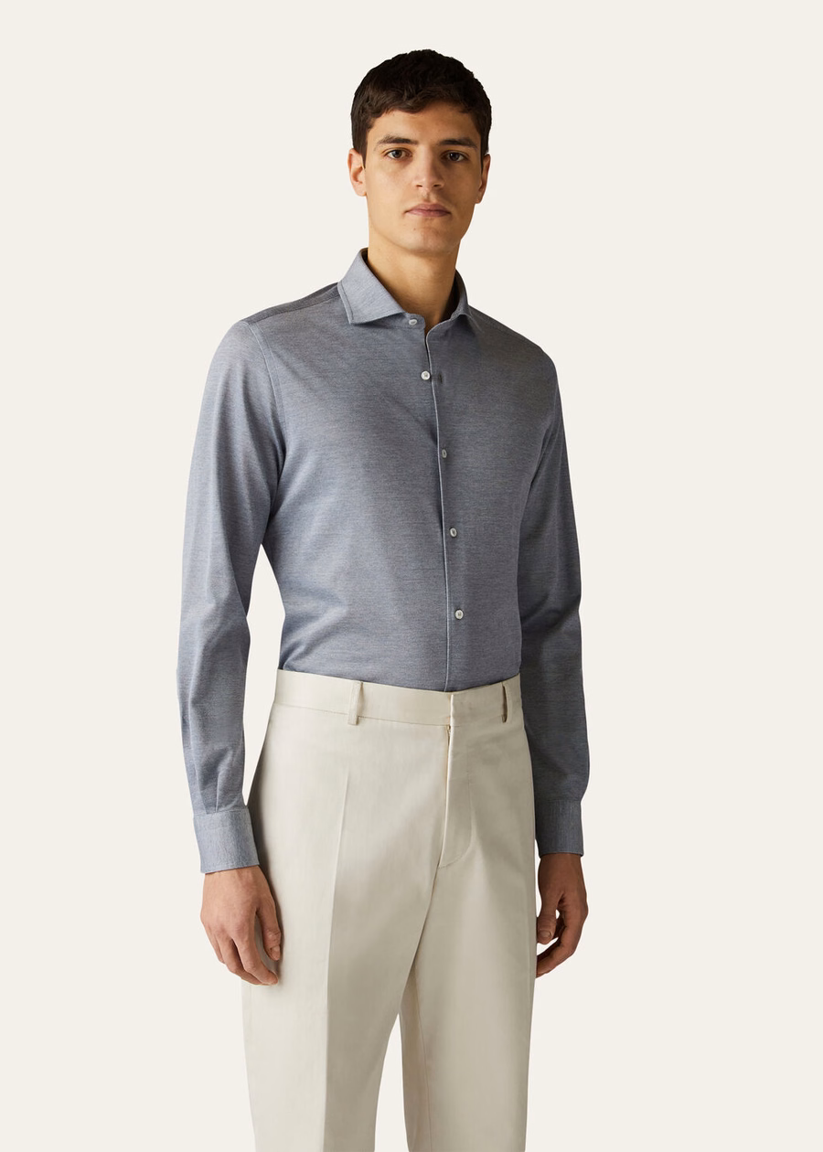 Camisa azul quartzo Andrew Cotton