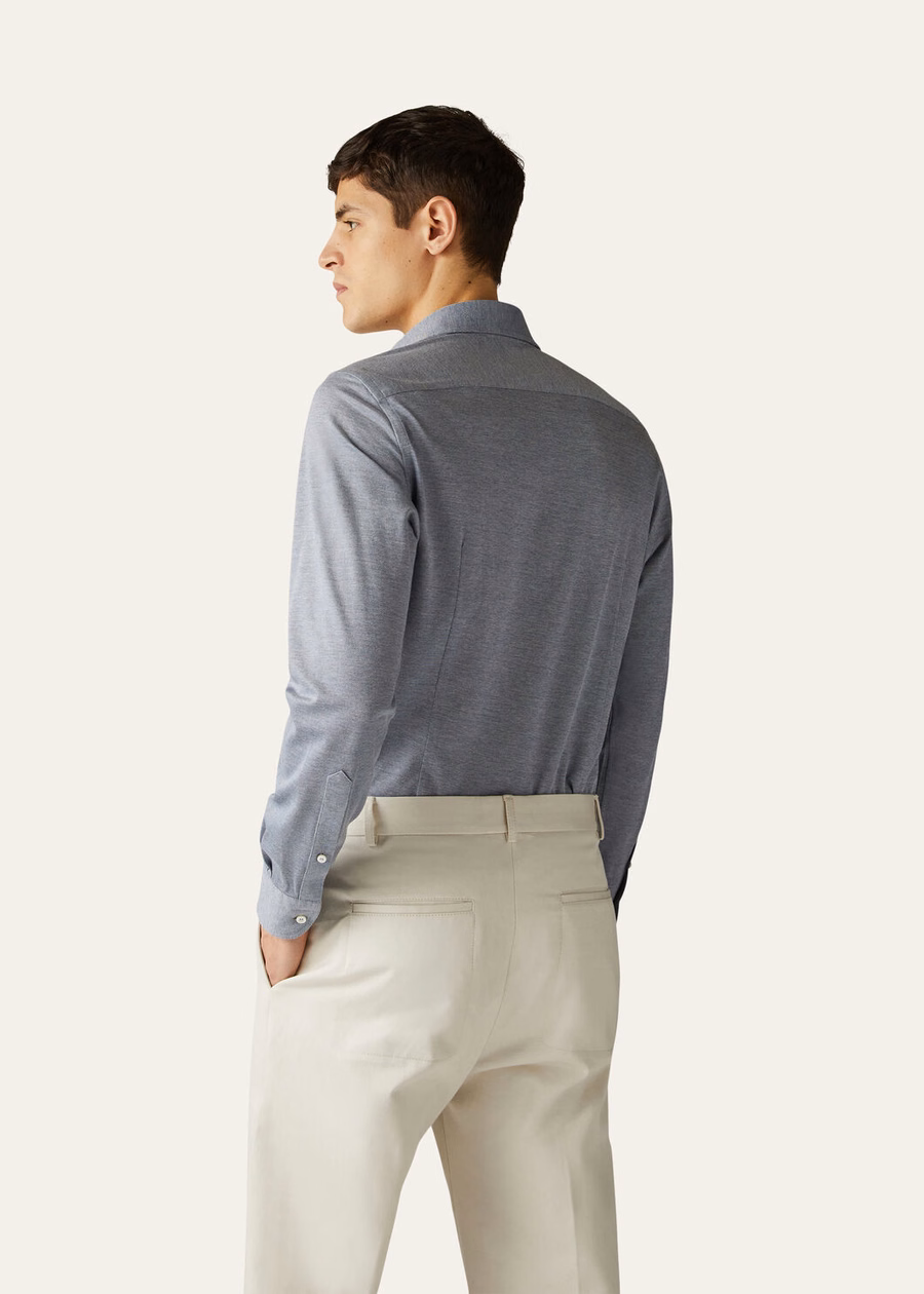 Camisa azul quartzo Andrew Cotton