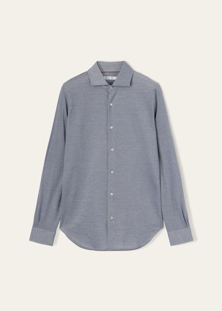 Camisa azul quartzo Andrew Cotton