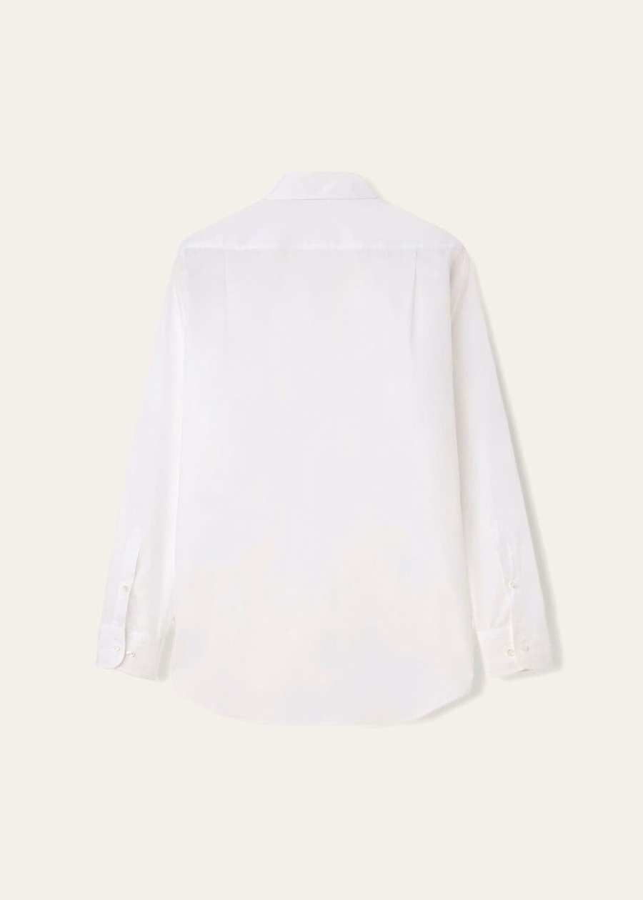 Camisa de algodão Andre, branca ótica