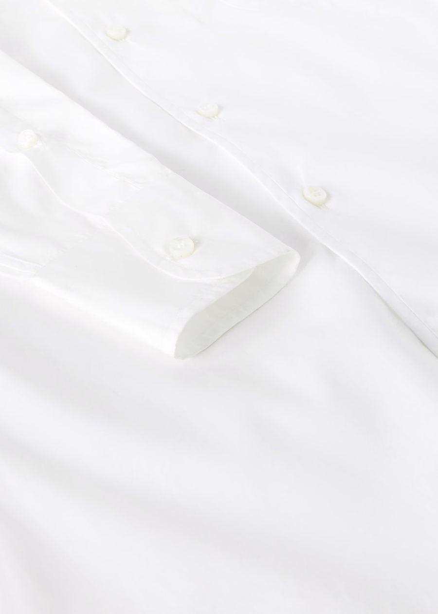 Camisa de algodão Andre, branca ótica