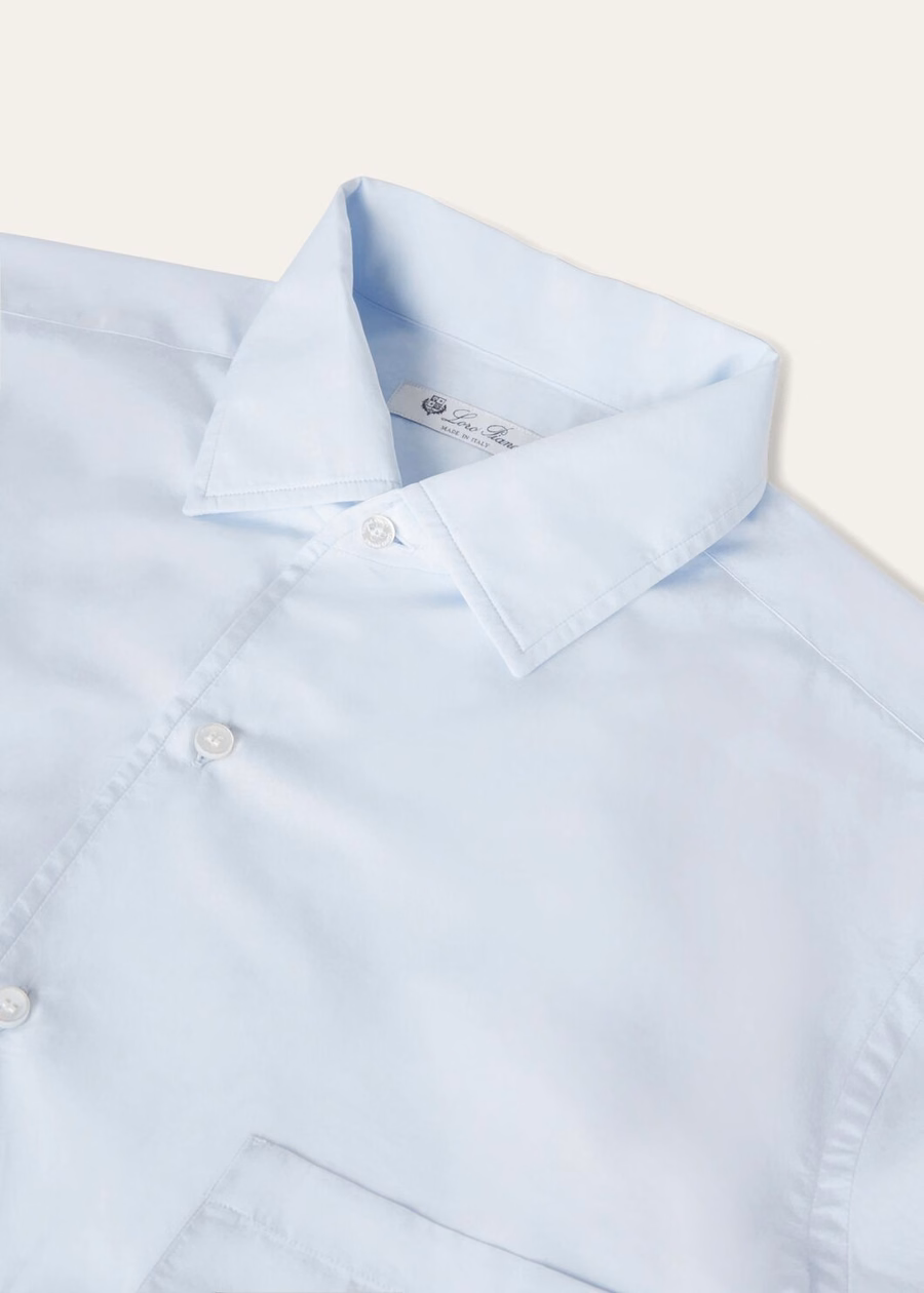 Camisa de algodão Andre azul