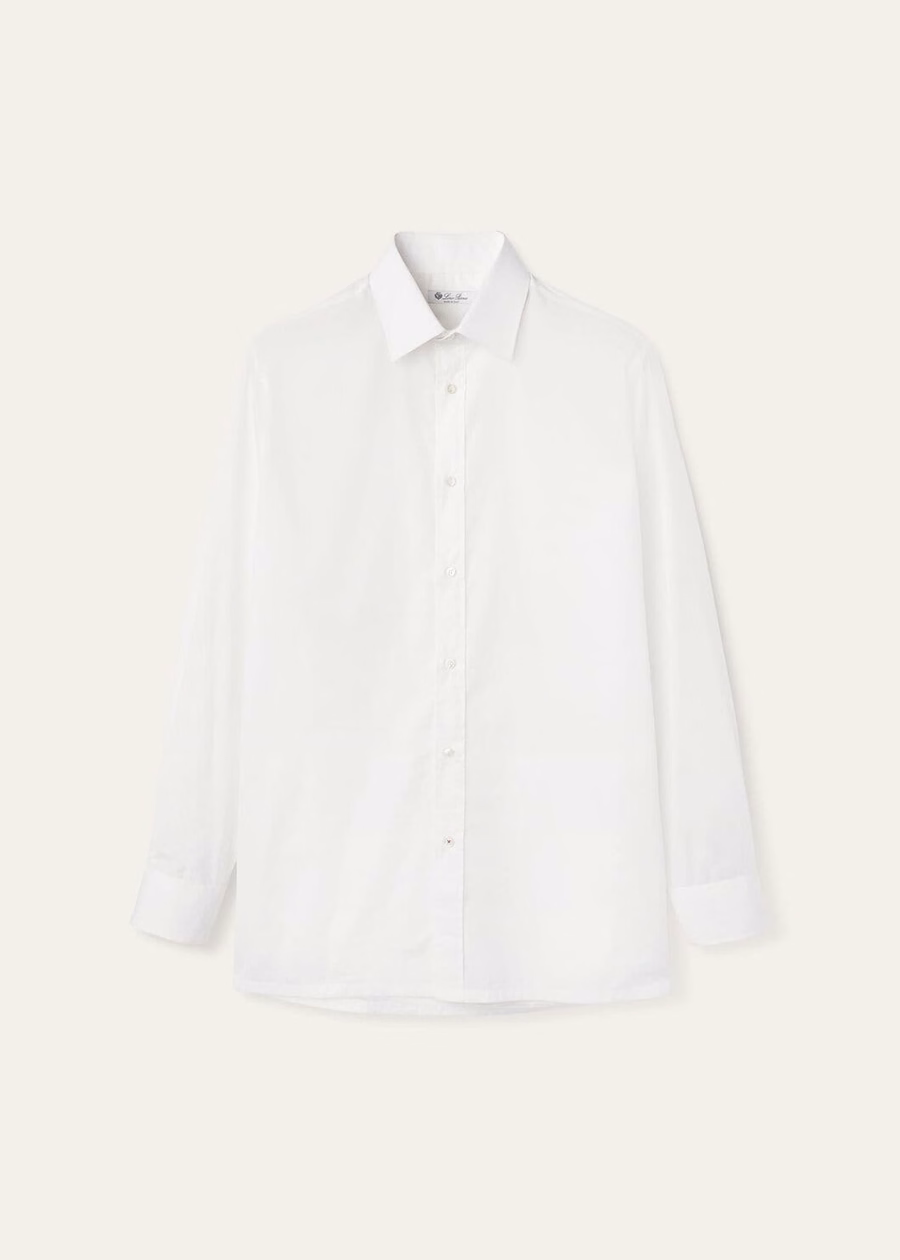 Camisa Internacional de Algodão Branca Óptica