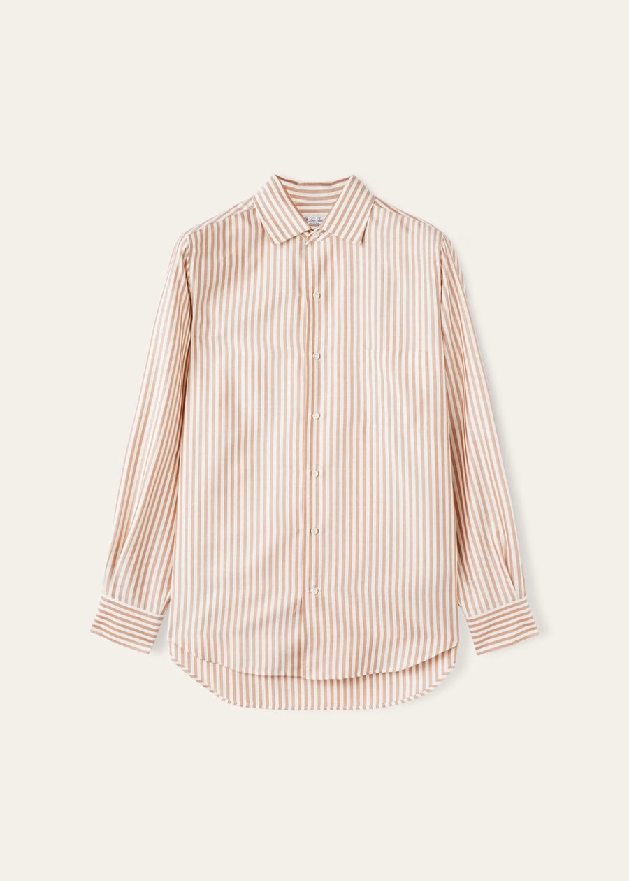 Camisa Andre Silk Washed Hazel Stripes
