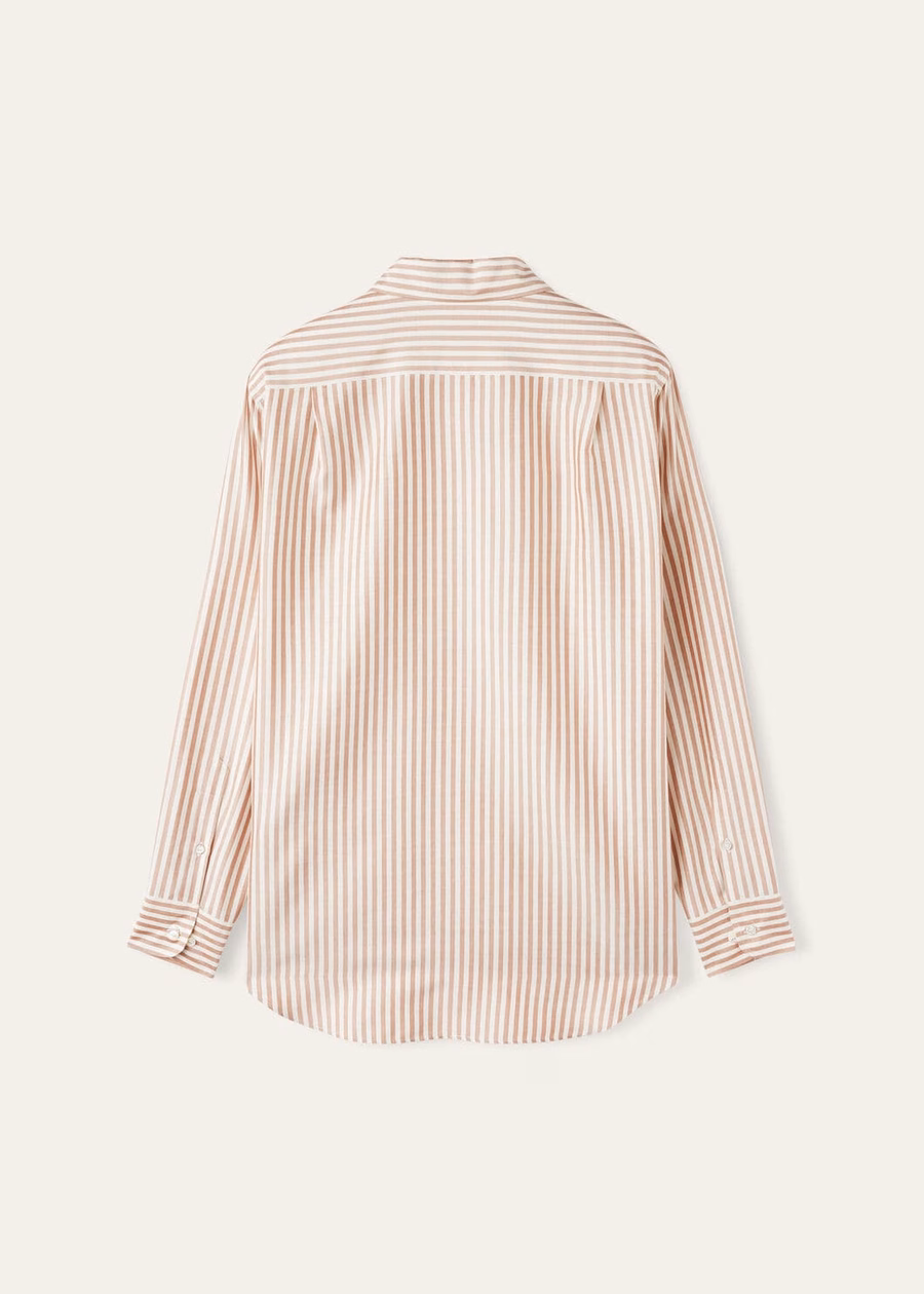 Camisa Andre Silk Washed Hazel Stripes