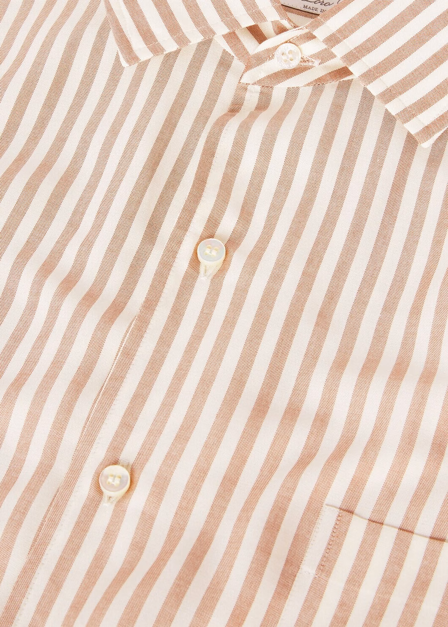 Camisa Andre Silk Washed Hazel Stripes