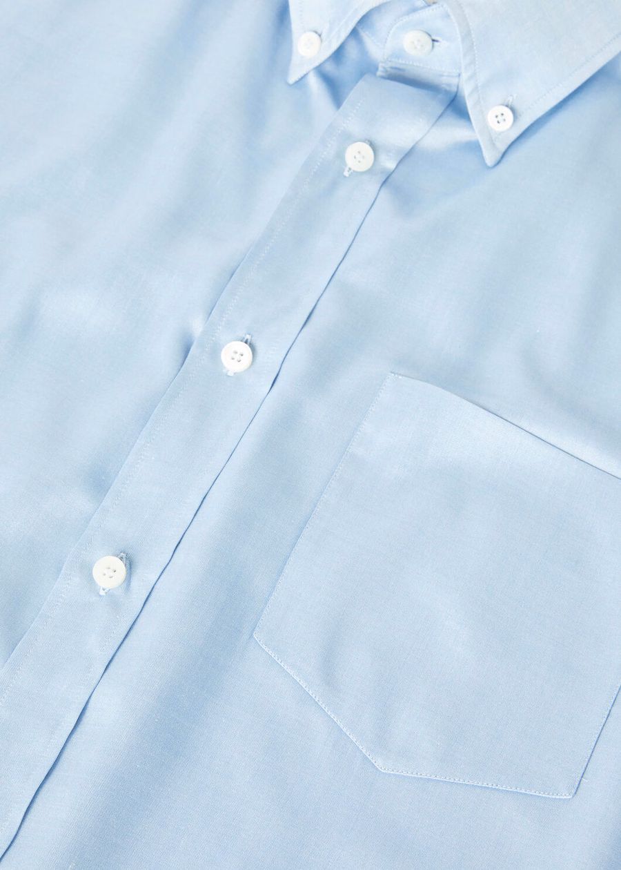 Camisa Elia Lençol de Seda Azul