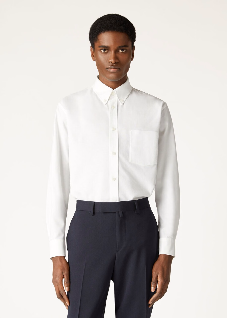 Camisa Elia de algodão branca óptica