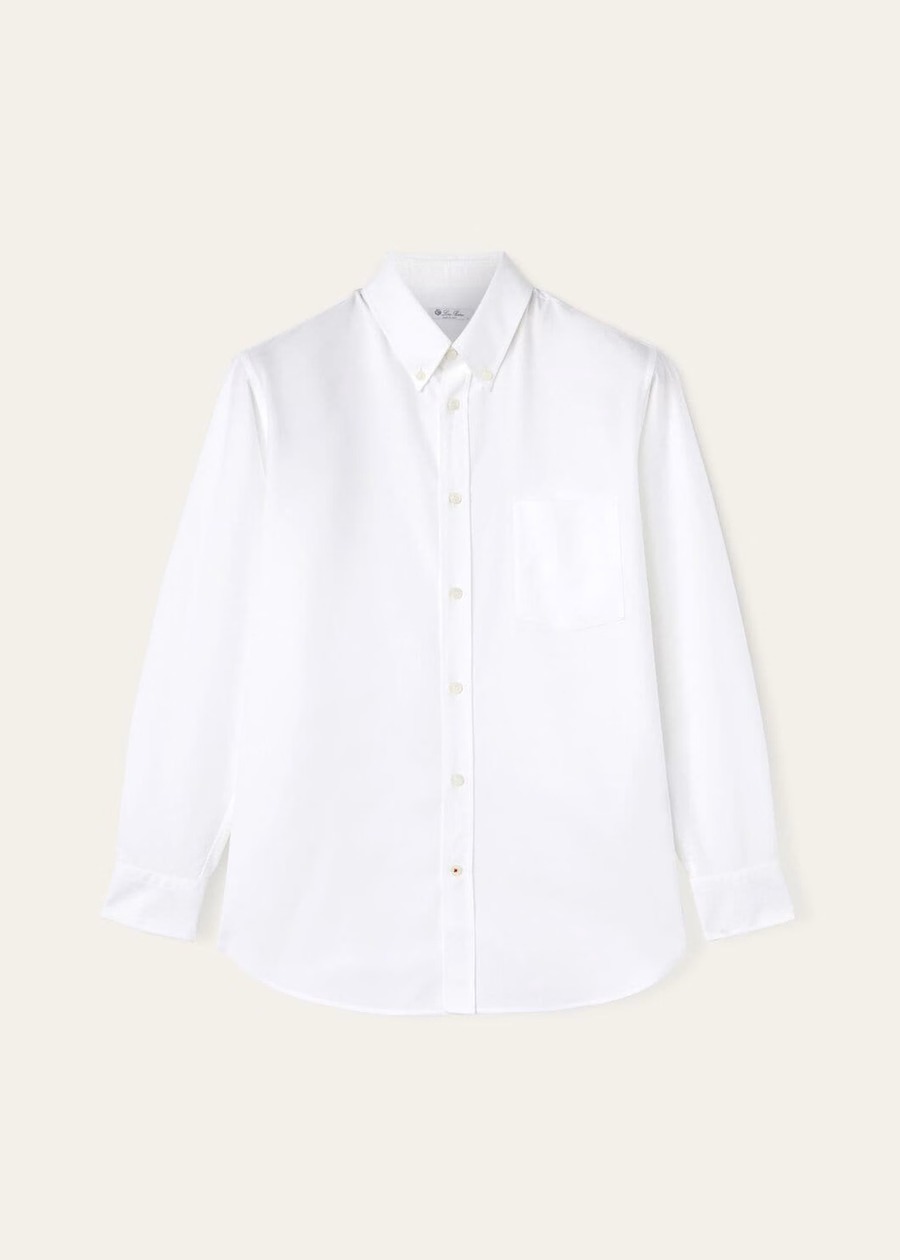 Camisa Elia de algodão branca óptica
