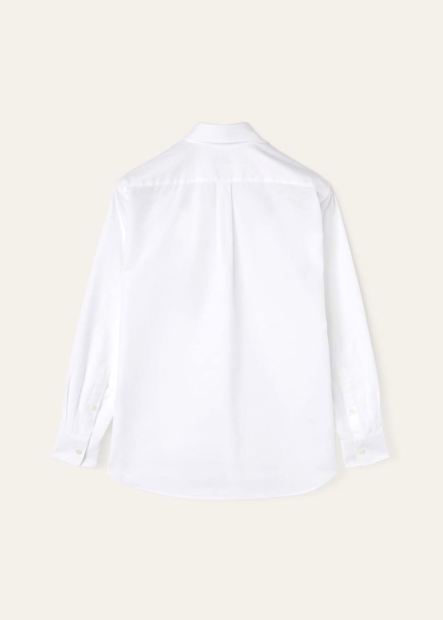 Camisa Elia de algodão branca óptica
