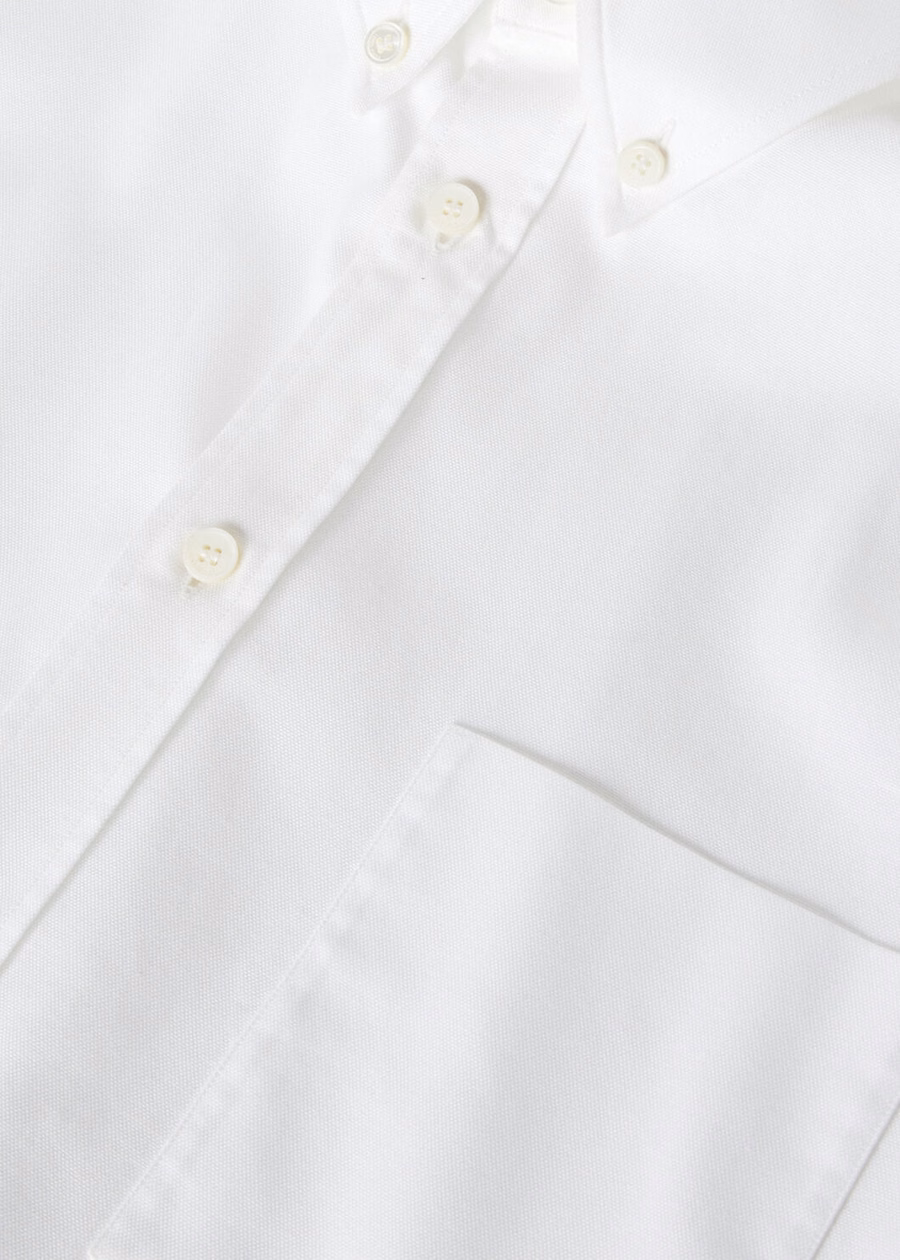 Camisa Elia de algodão branca óptica