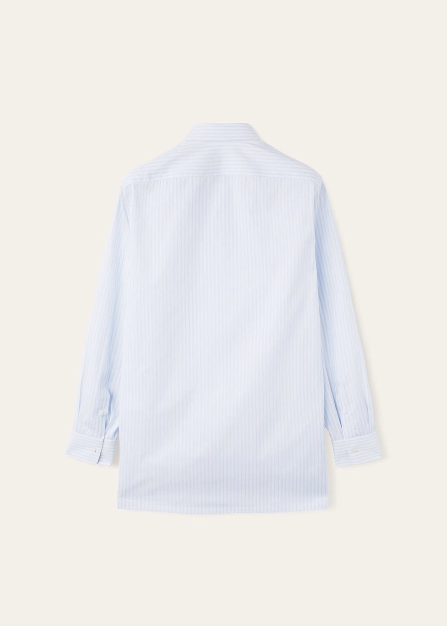 Camisa Filippo de algodão com listras celestiais do céu
