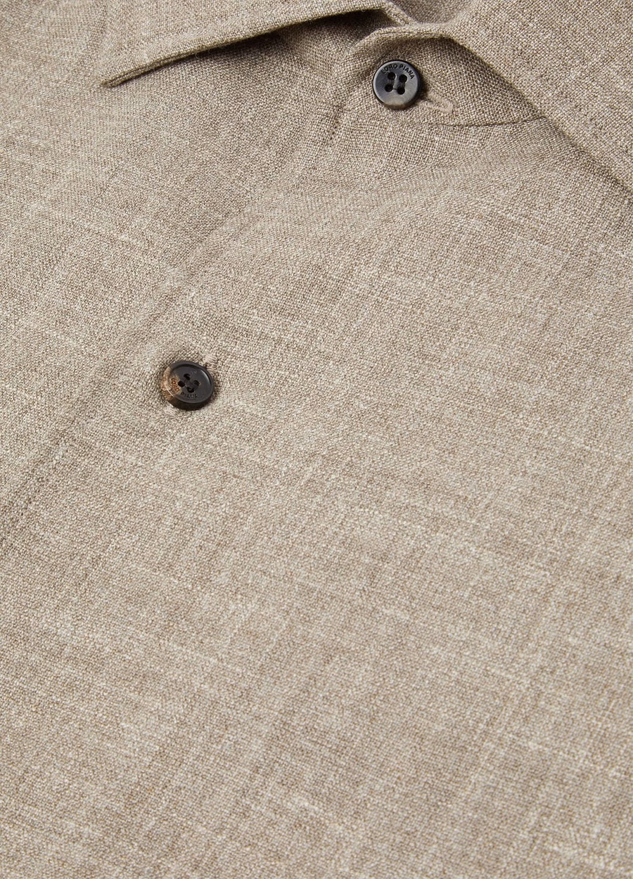 Camisa Andre em Nera® Pecora Silk Berry Brown