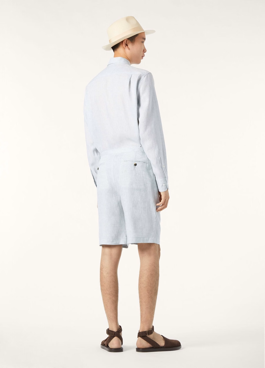 Camisa Raffaele em listras almíscar pastel