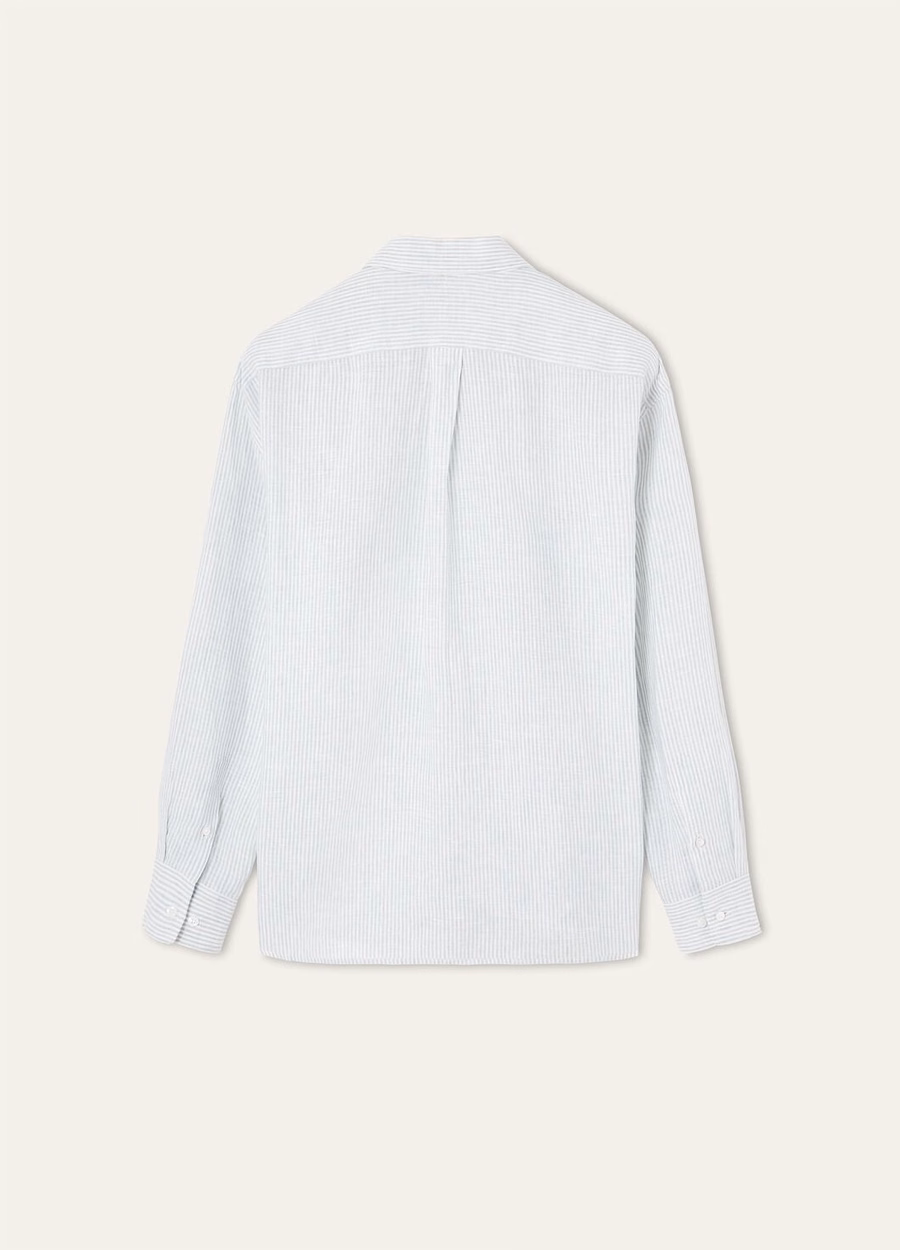 Camisa Raffaele em listras almíscar pastel