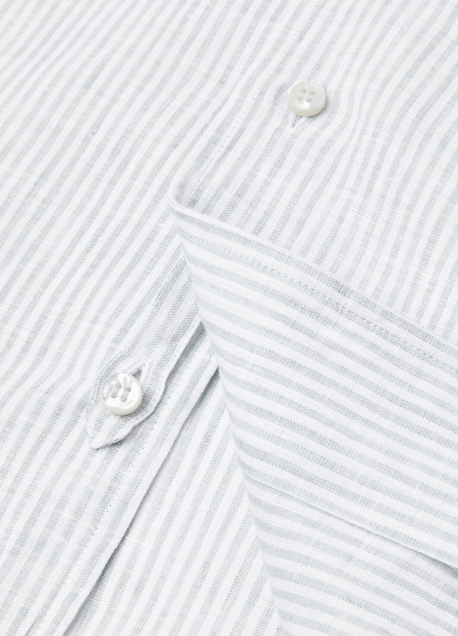 Camisa Raffaele em listras almíscar pastel
