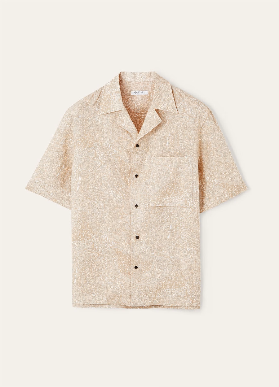Camisa Federico em tom âmbar/pinhão