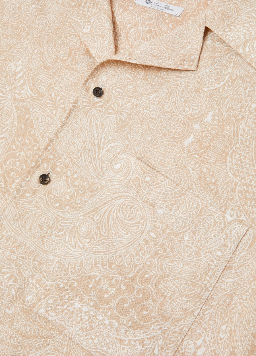 Camisa Federico em tom âmbar/pinhão