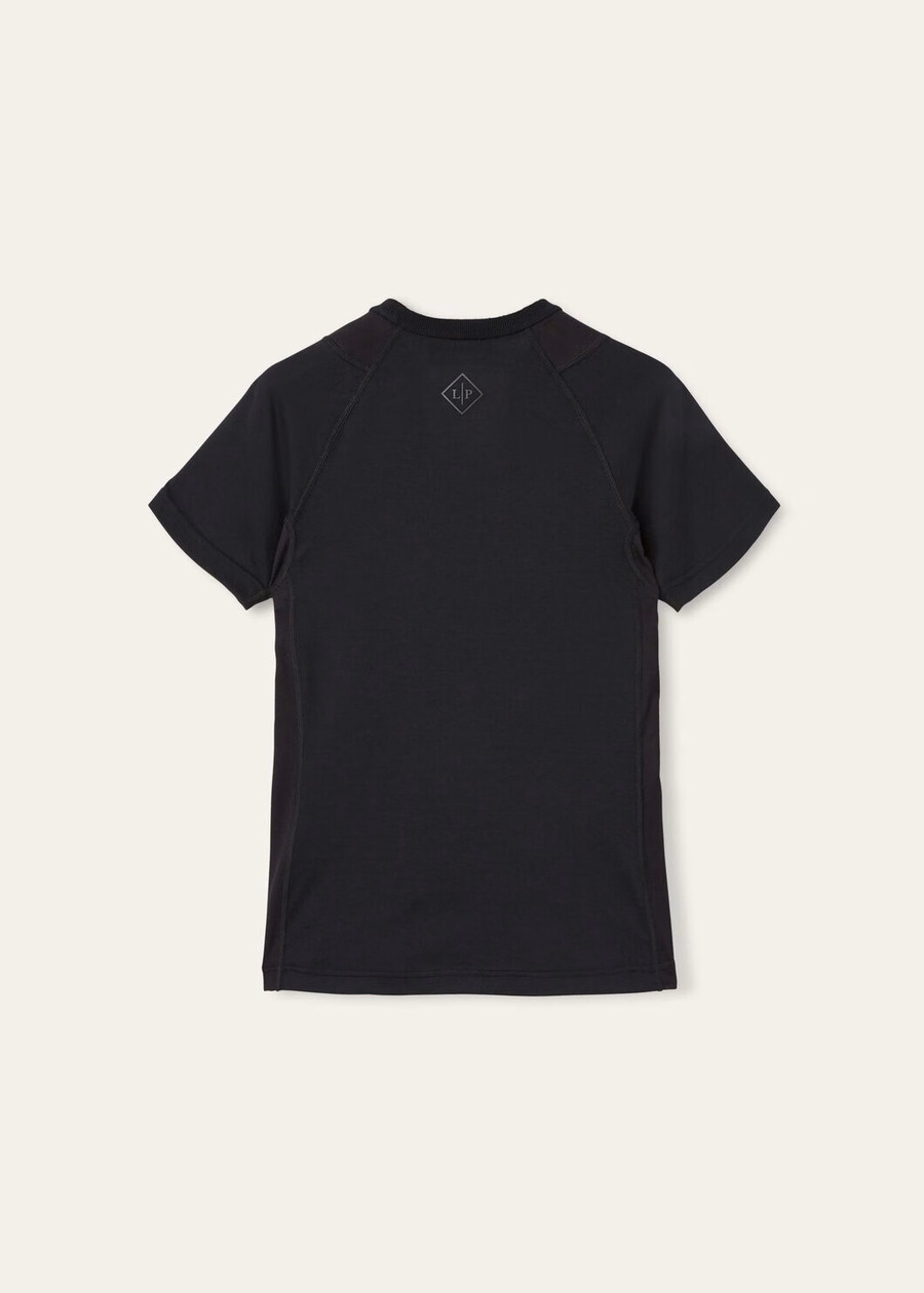 Camiseta Supramonte de microfibra de algodão preta
